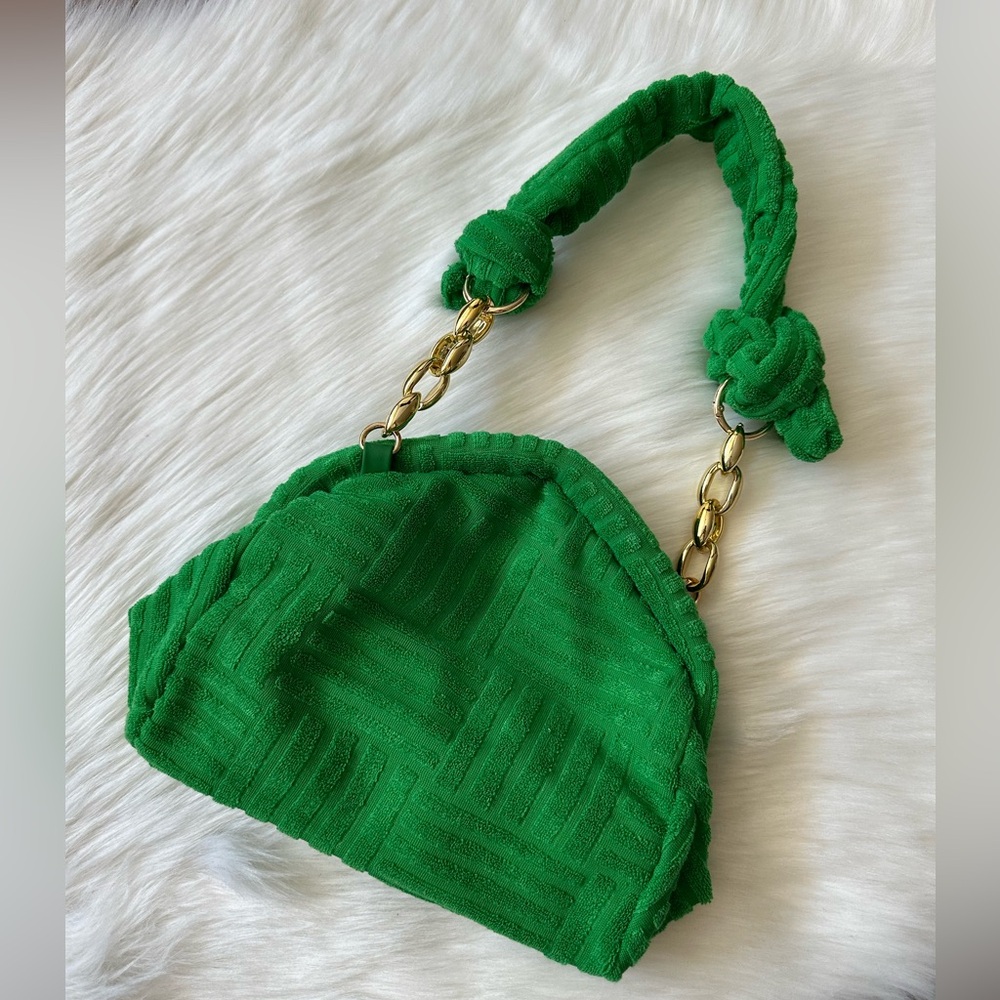 Green Textured Women's Purse